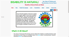 Desktop Screenshot of disabilityisnatural.com