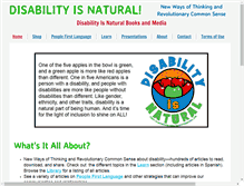 Tablet Screenshot of disabilityisnatural.com